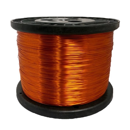 Magnet Wire, 240C, Hvy Build Enameled Copper Wire, 26 AWG, 50 Lb, 6290Ft Length, 00182 Dia, Nat
